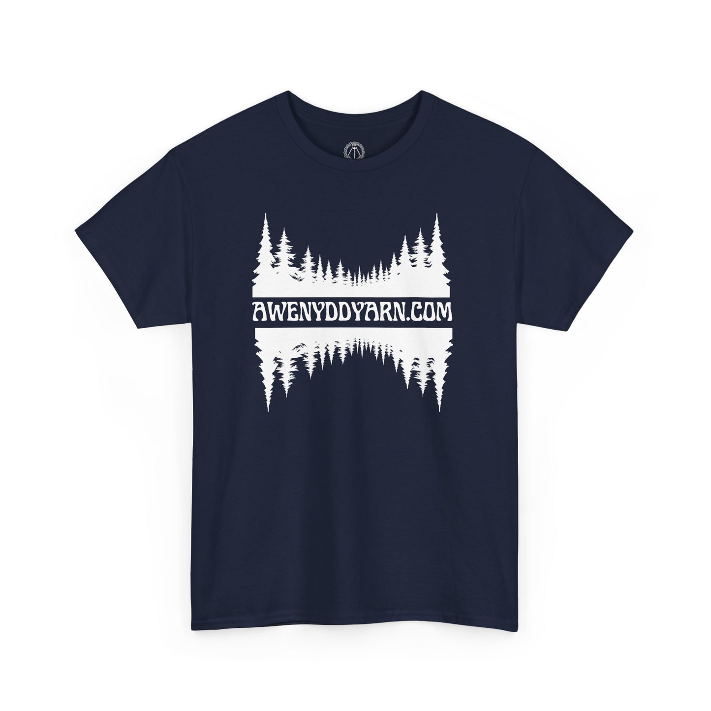Unisex Heavy Cotton Tee - AWENYDDYARN.com Forest Design