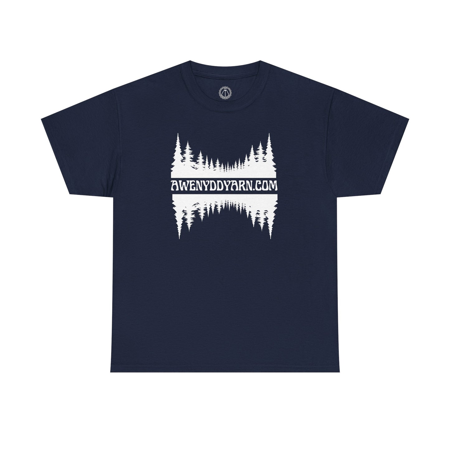 Unisex Heavy Cotton Tee - AWENYDDYARN.com Forest Design