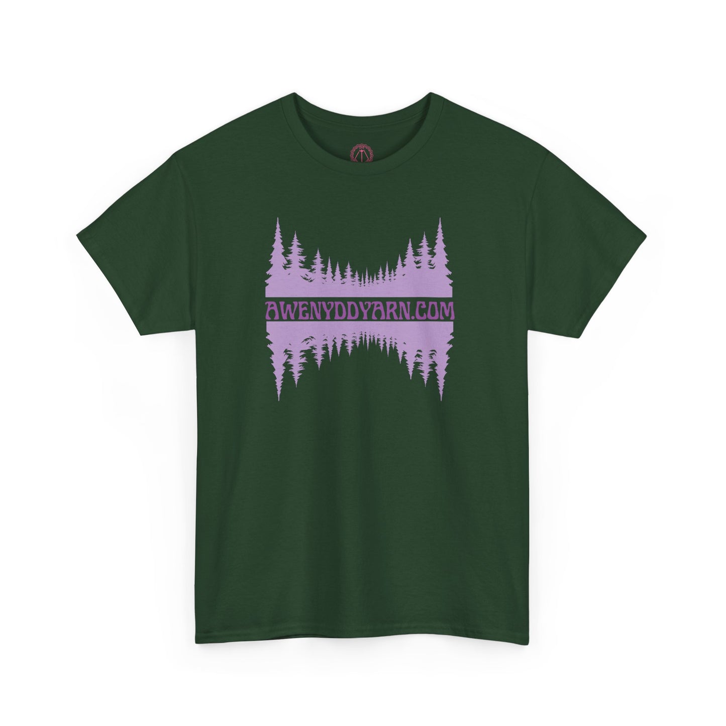 Unisex Heavy Cotton Tee - Purple Awenydd Trees