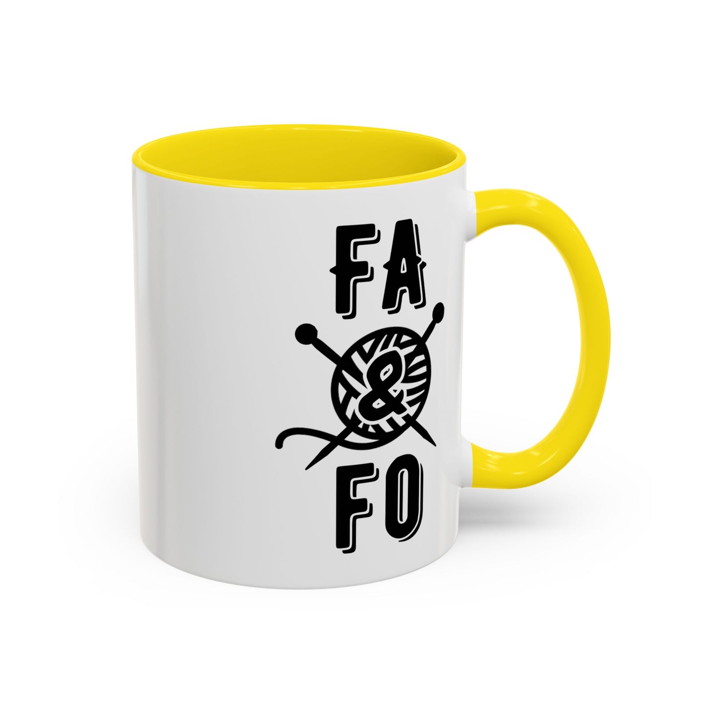 FAFO Colorful Accent Coffee Mug - Perfect Gift for Yarn Lovers