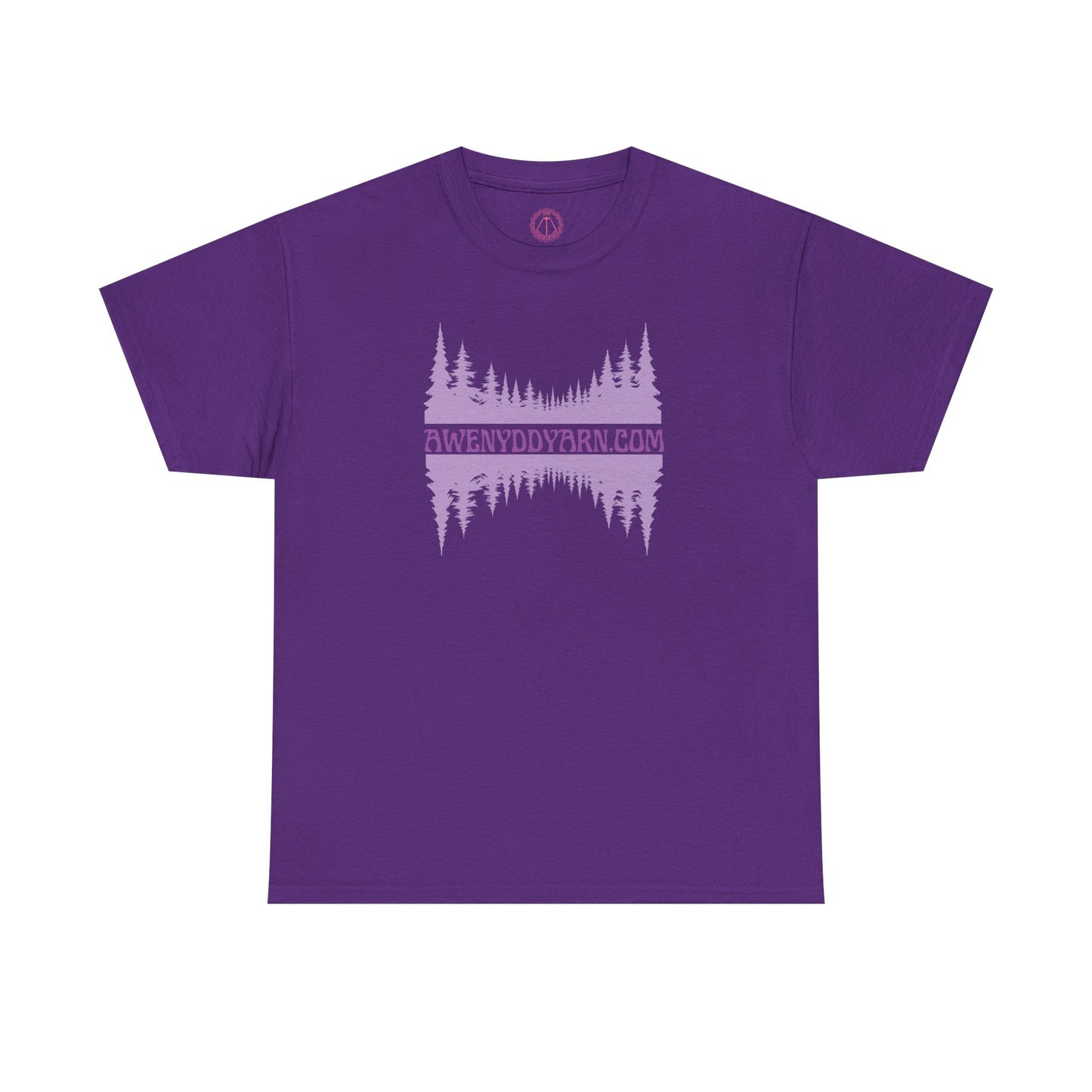 Unisex Heavy Cotton Tee - Purple Awenydd Trees