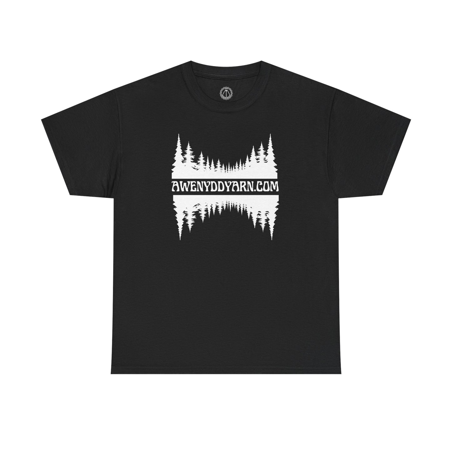 Unisex Heavy Cotton Tee - AWENYDDYARN.com Forest Design