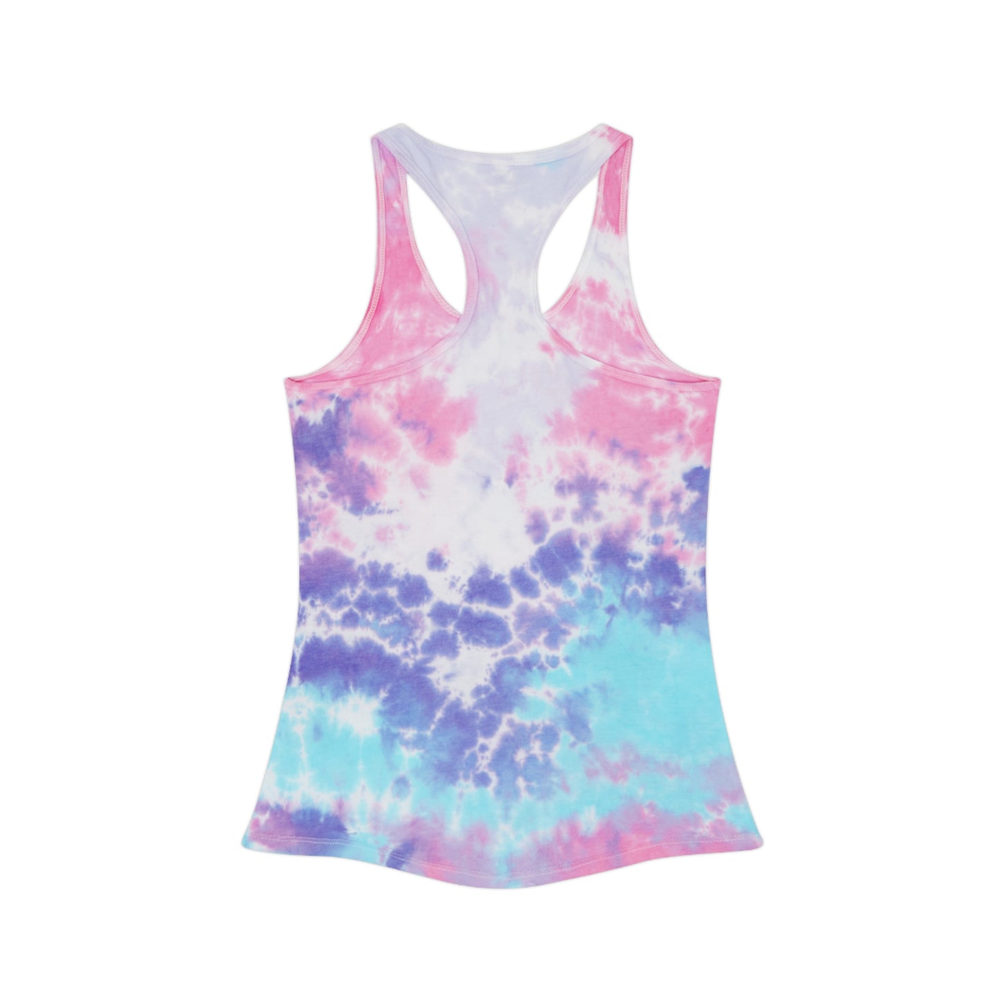 Bohemian Tie Dye Racerback Tank Top with Logo Design