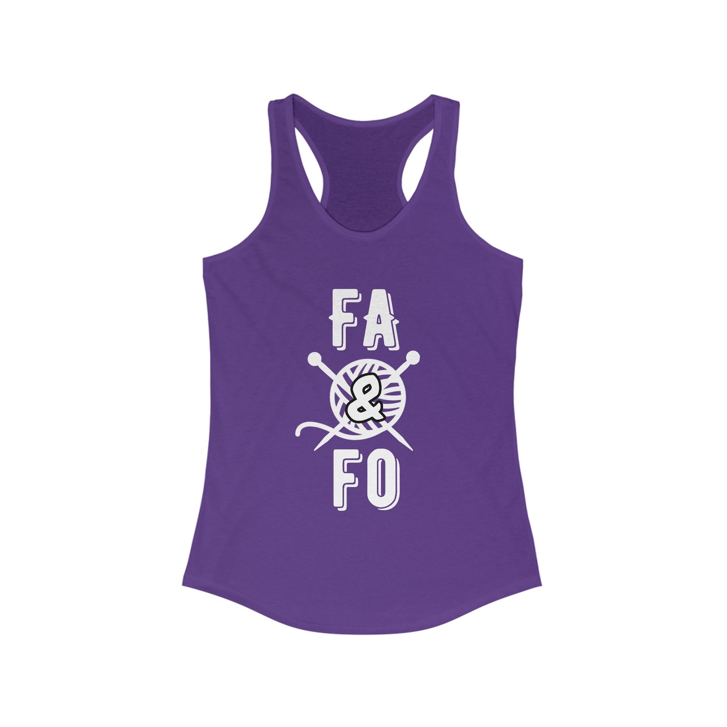 FAFO Knitting Women's Racerback Tank - Perfect Gift for Yarn Lovers