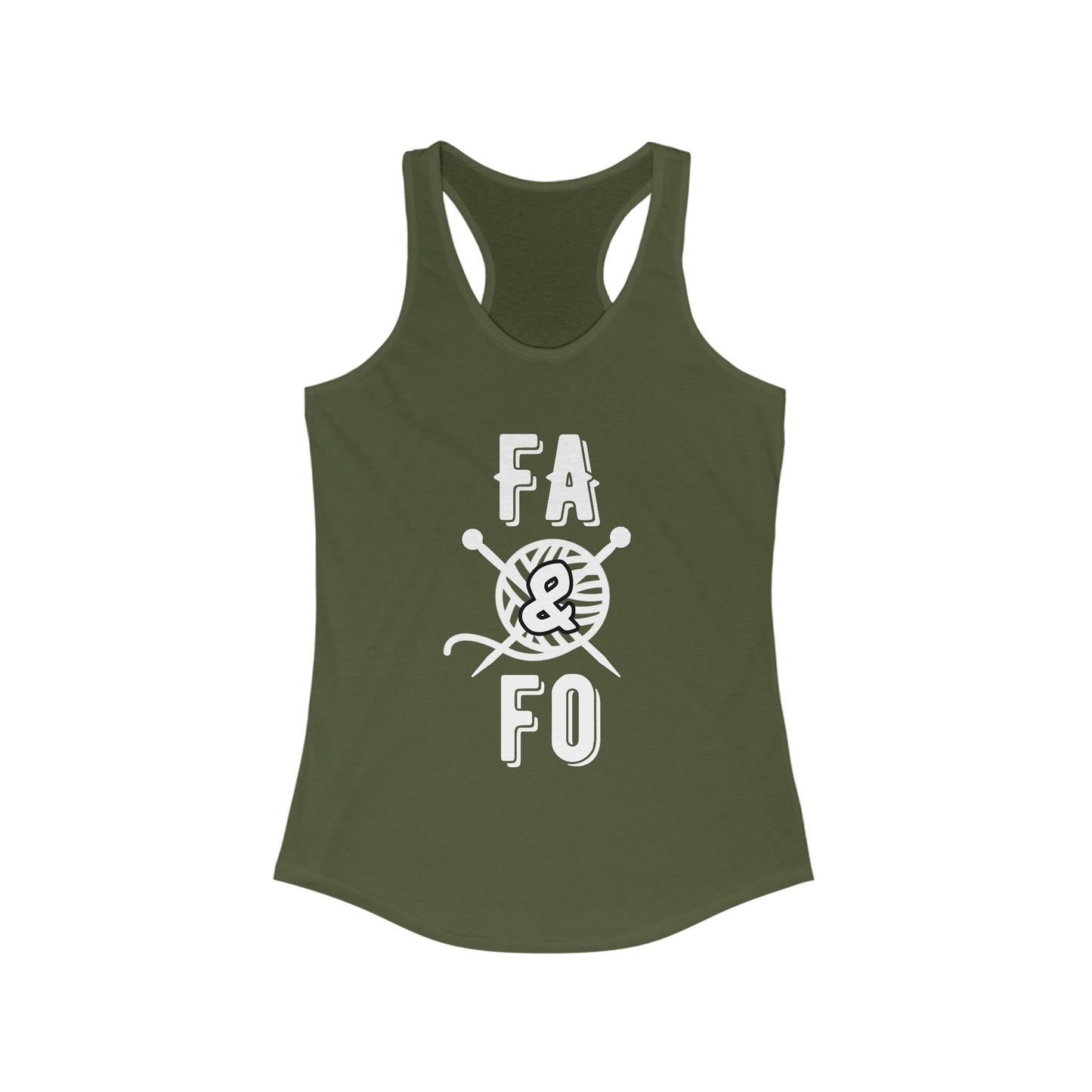 FAFO Knitting Women's Racerback Tank - Perfect Gift for Yarn Lovers