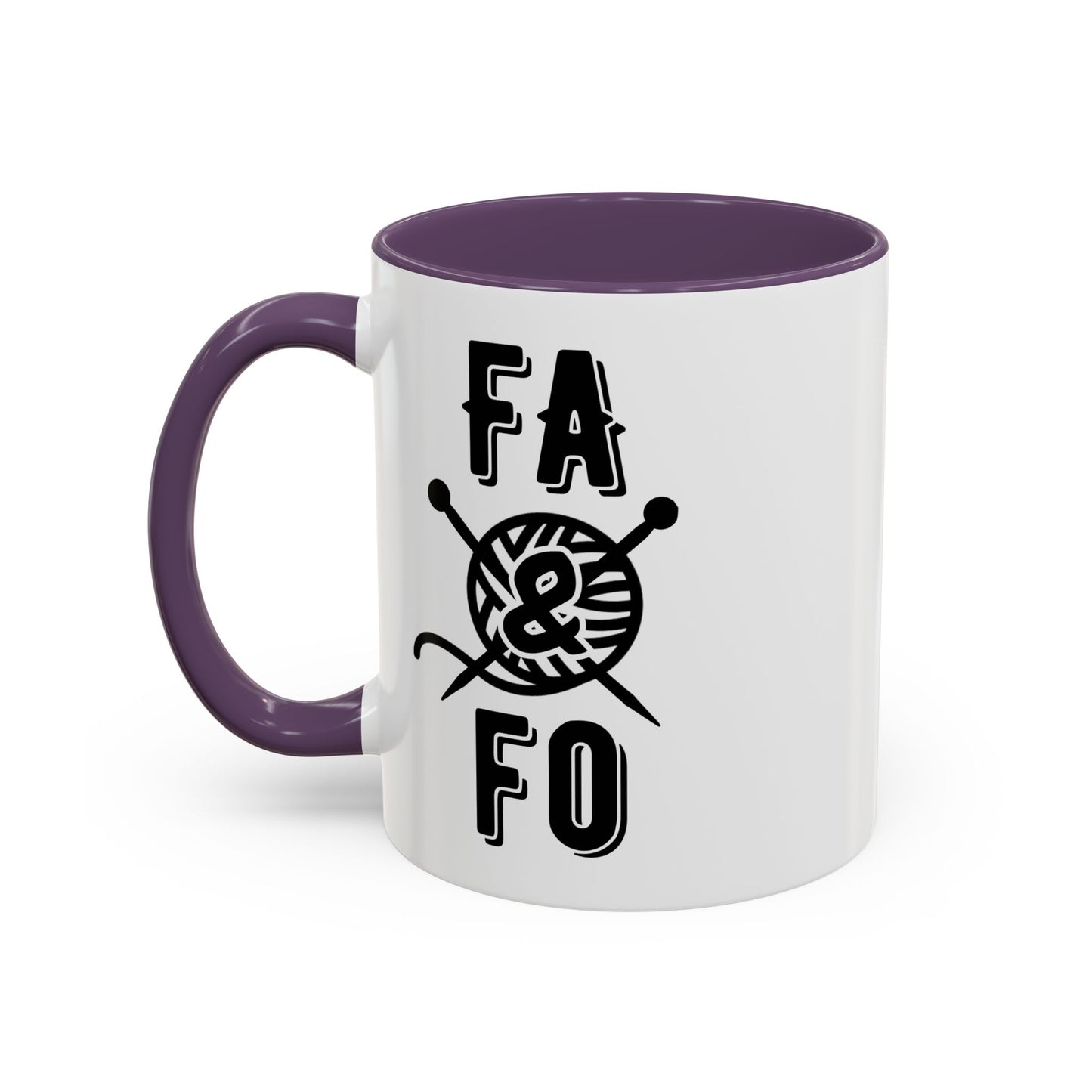 FAFO Colorful Accent Coffee Mug - Perfect Gift for Yarn Lovers