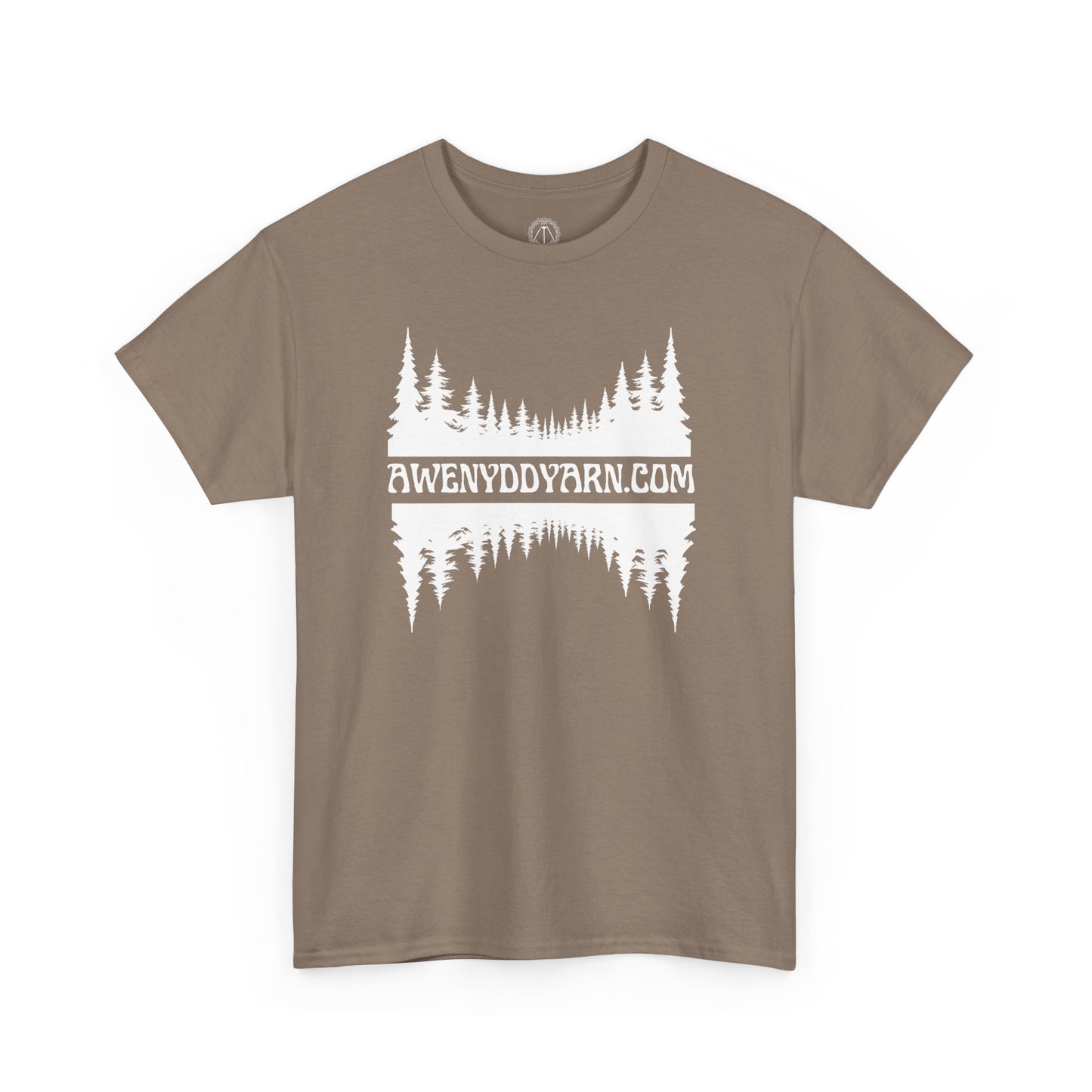 Unisex Heavy Cotton Tee - AWENYDDYARN.com Forest Design