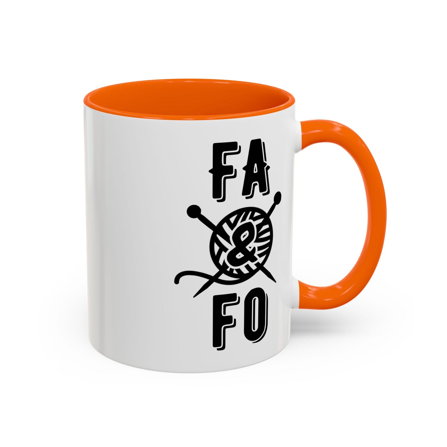 FAFO Colorful Accent Coffee Mug - Perfect Gift for Yarn Lovers