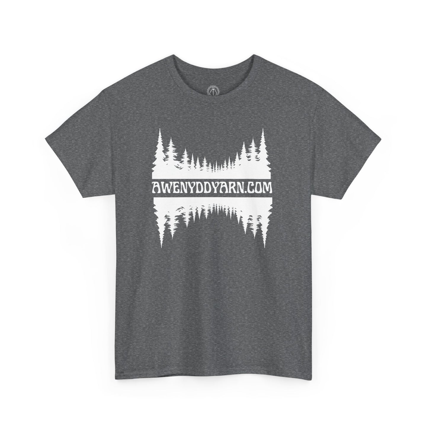 Unisex Heavy Cotton Tee - AWENYDDYARN.com Forest Design