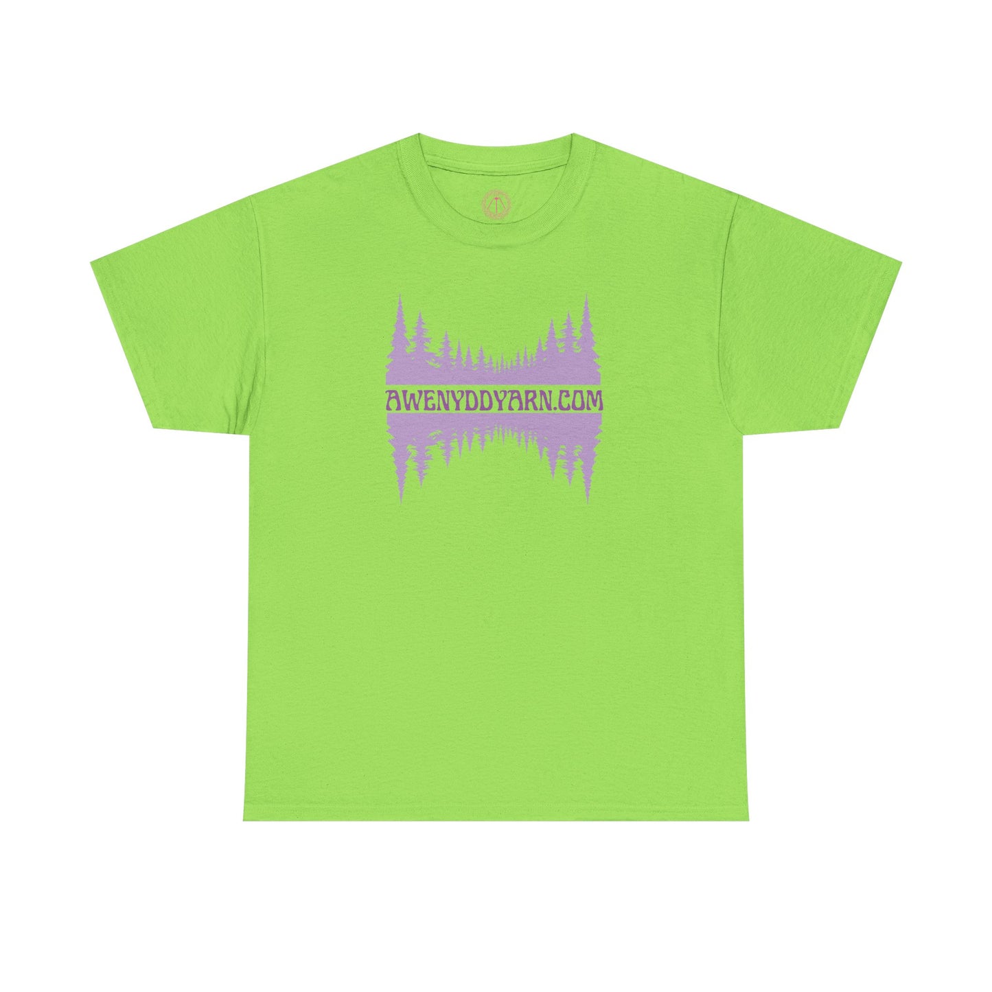 Unisex Heavy Cotton Tee - Purple Awenydd Trees