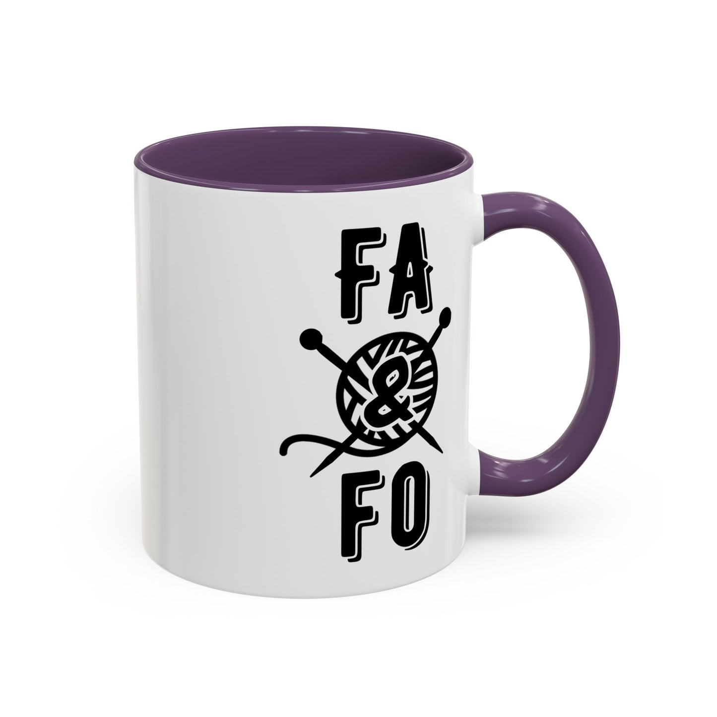 FAFO Colorful Accent Coffee Mug - Perfect Gift for Yarn Lovers