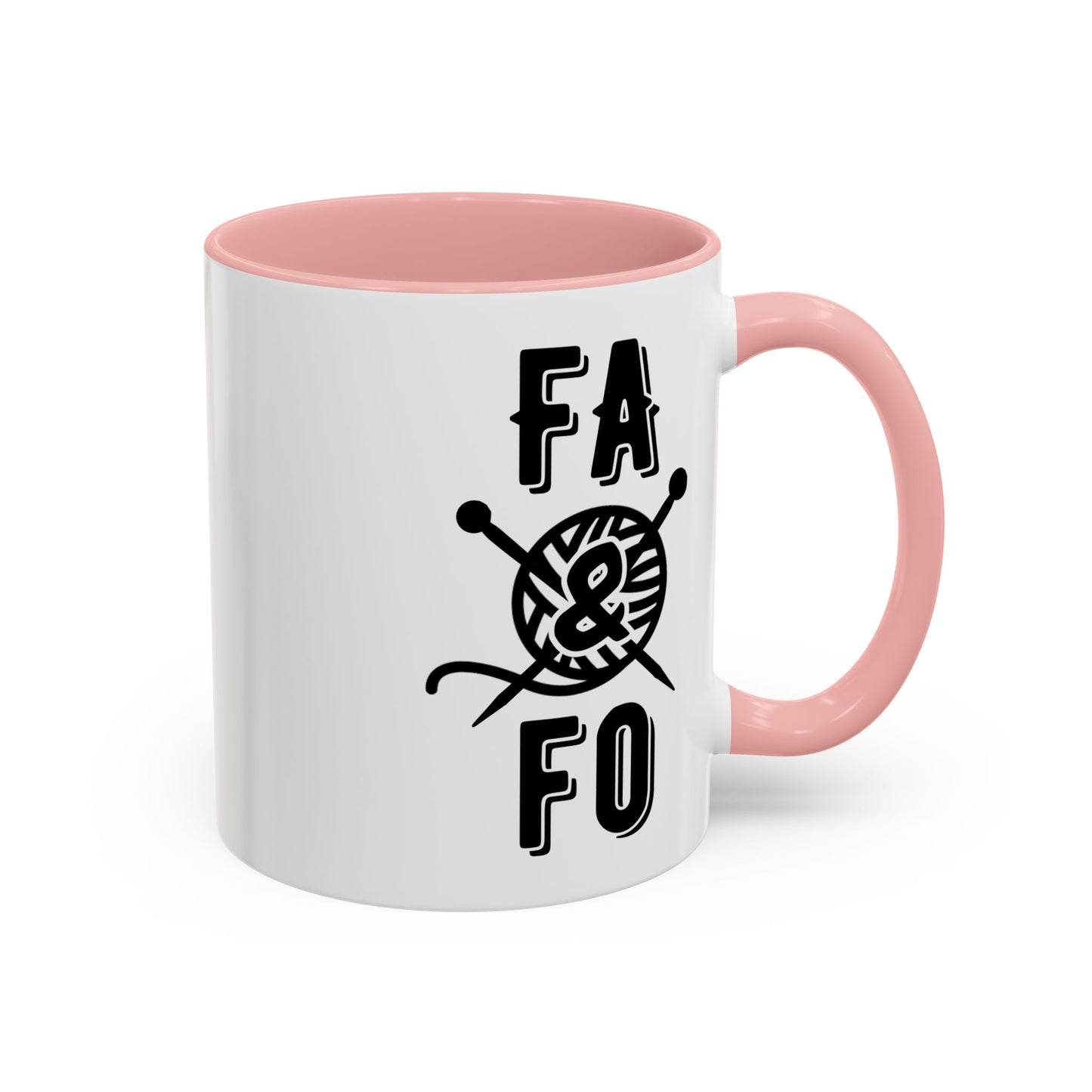 FAFO Colorful Accent Coffee Mug - Perfect Gift for Yarn Lovers