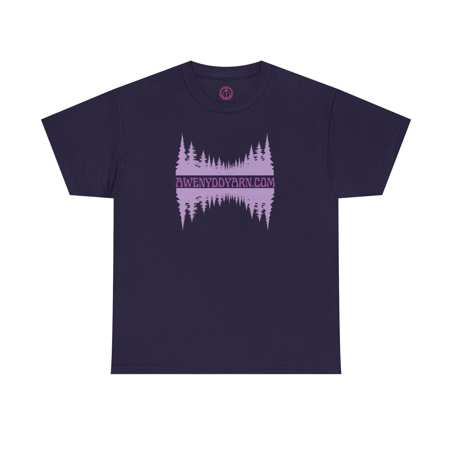 Unisex Heavy Cotton Tee - Purple Awenydd Trees