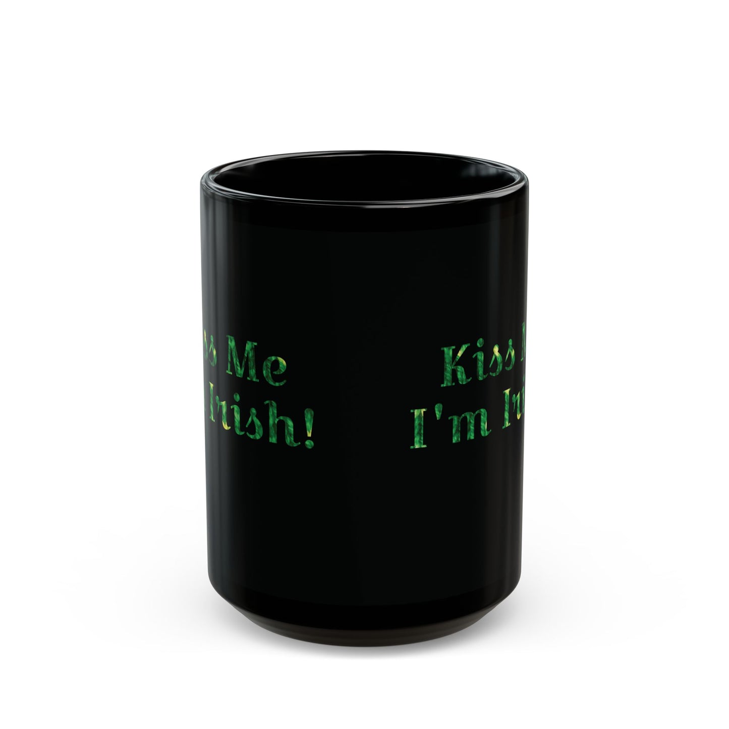 Kiss Me I'm Irish Black Coffee Mug - Perfect for St. Patrick’s Day Celebrations