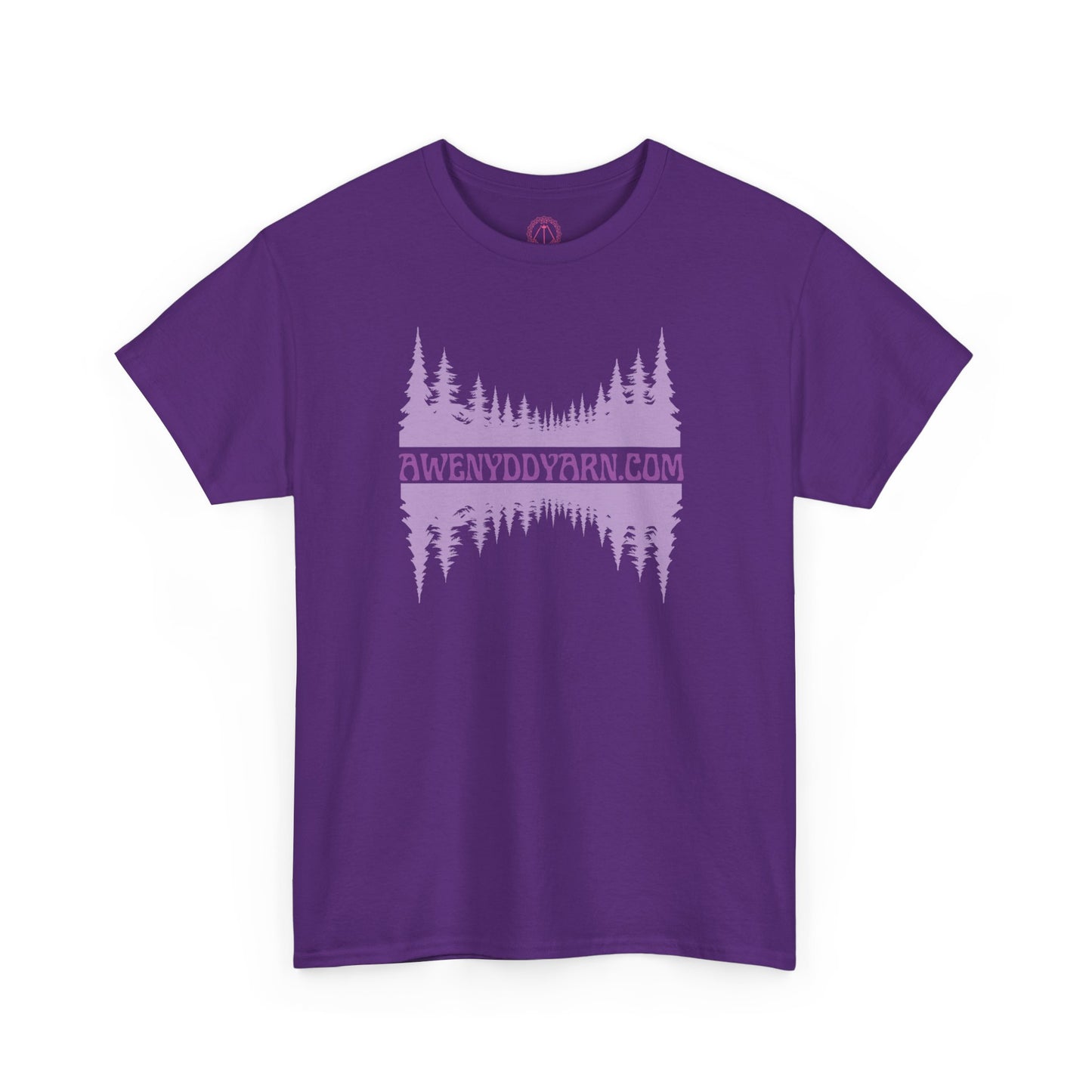 Unisex Heavy Cotton Tee - Purple Awenydd Trees
