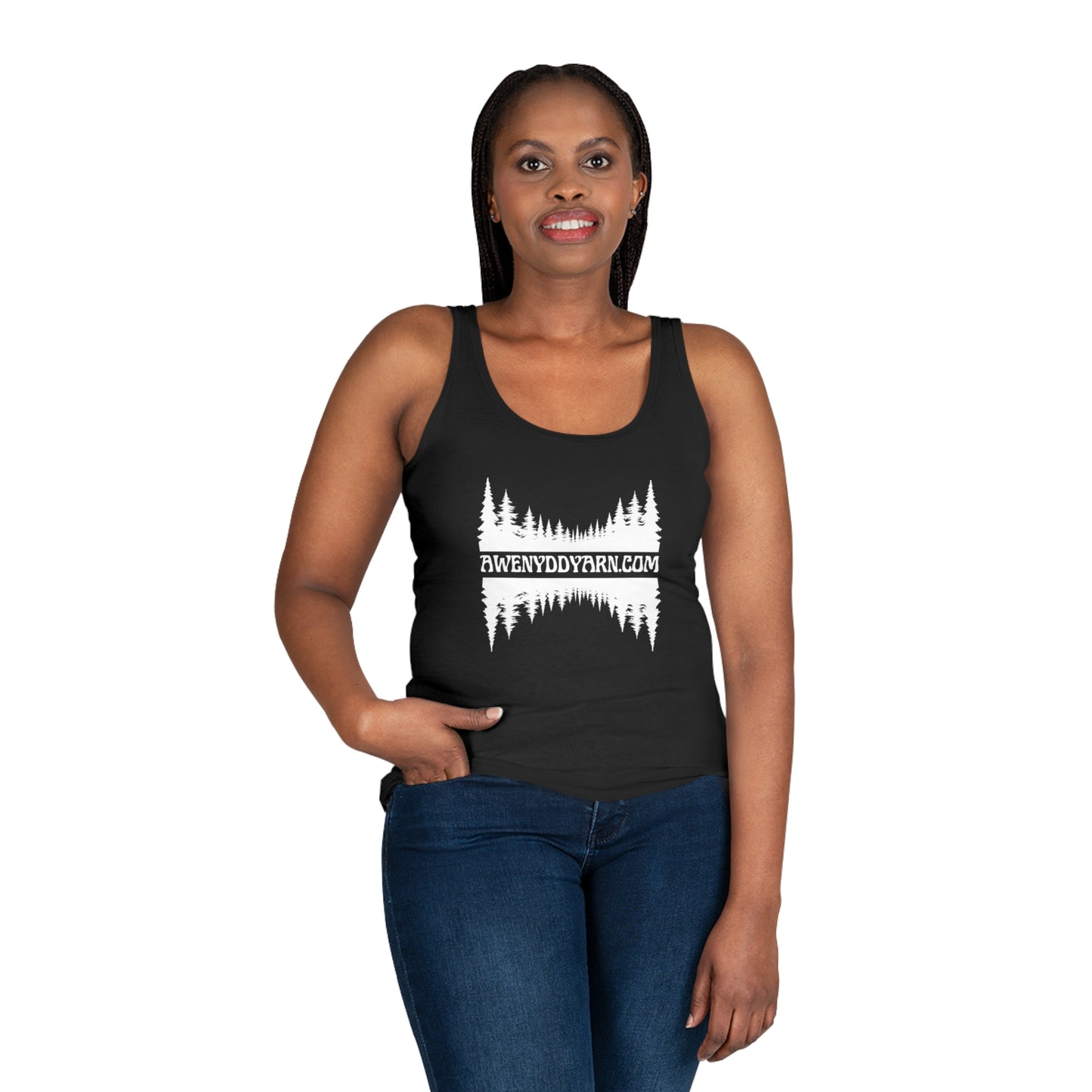 Black Tank With Tree Logo