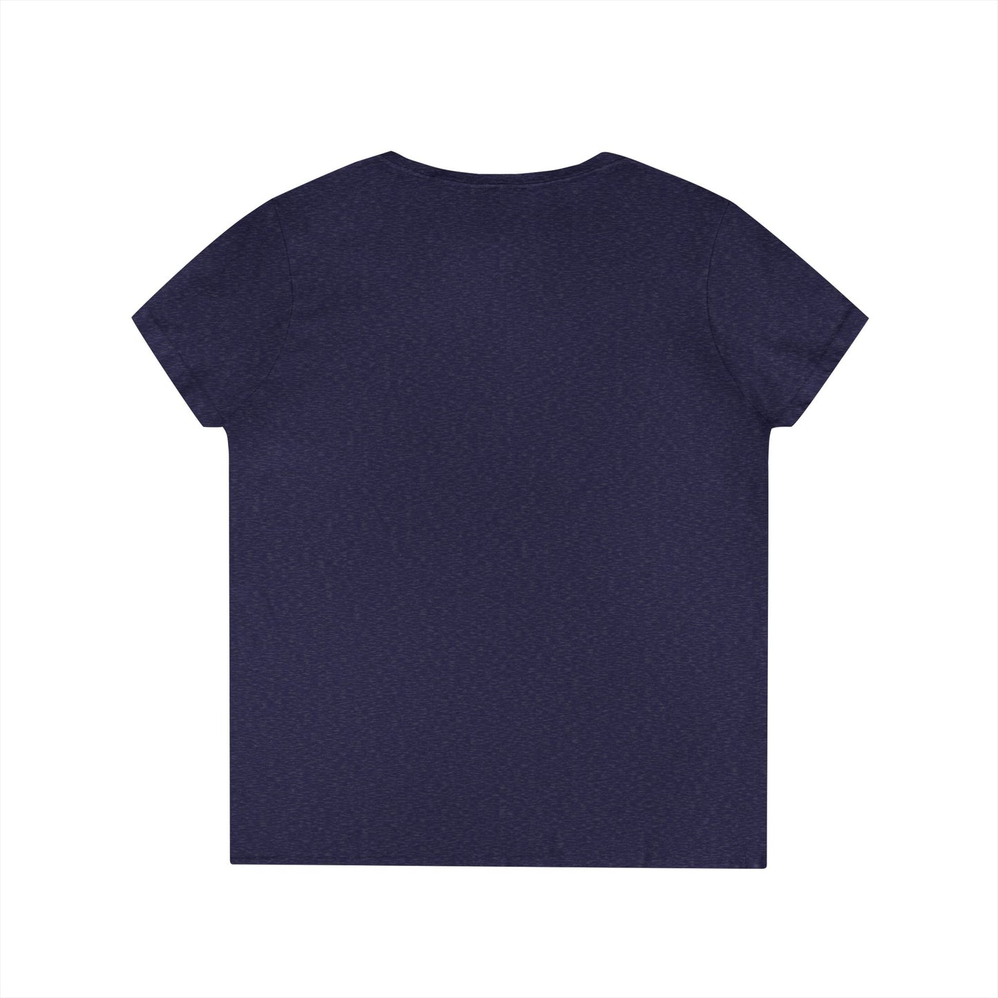 Ladies' V-Neck Tee with Pink Logo