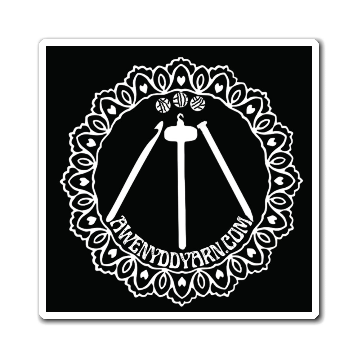 Awenydd Logo Magnet- Black